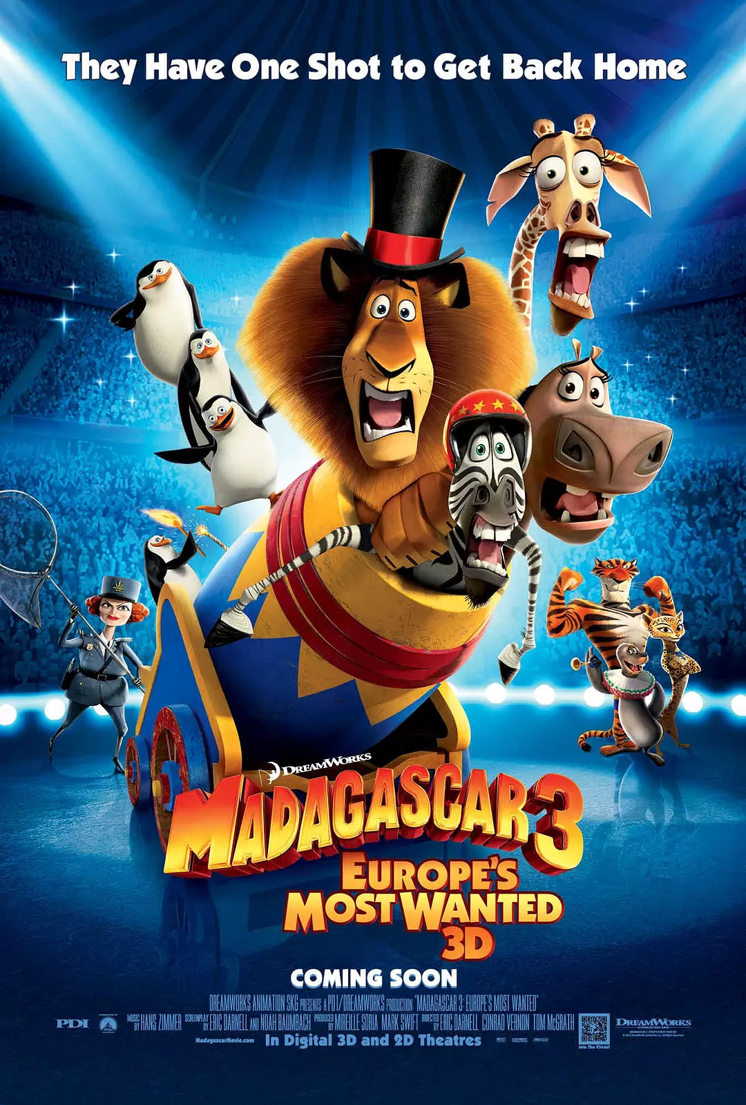 马达加斯加3：欧洲大围捕(台) / 荒失失奇兵3：欧洲逐只捉(港) / 马达加斯加3：欧洲通缉犯海报