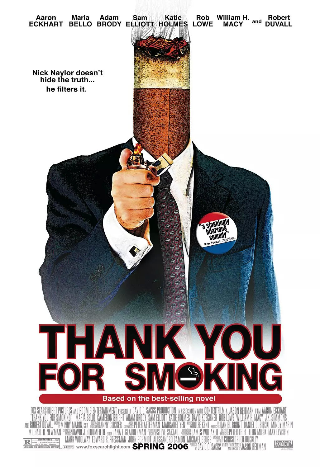谢谢你抽烟 / 烟草之王 / 吸烟无罪 / 烟幕 / Thank You for Smoking海报